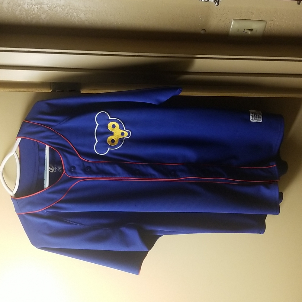 XL chicago cubs button up shirt blue